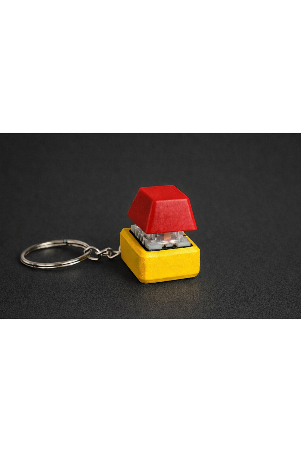 Keycap Tuş Anahtarlık - Blue Switch Anahtarlık - Stres Atıcı - Tuş Basma Hisli Sarı-Kırmızı