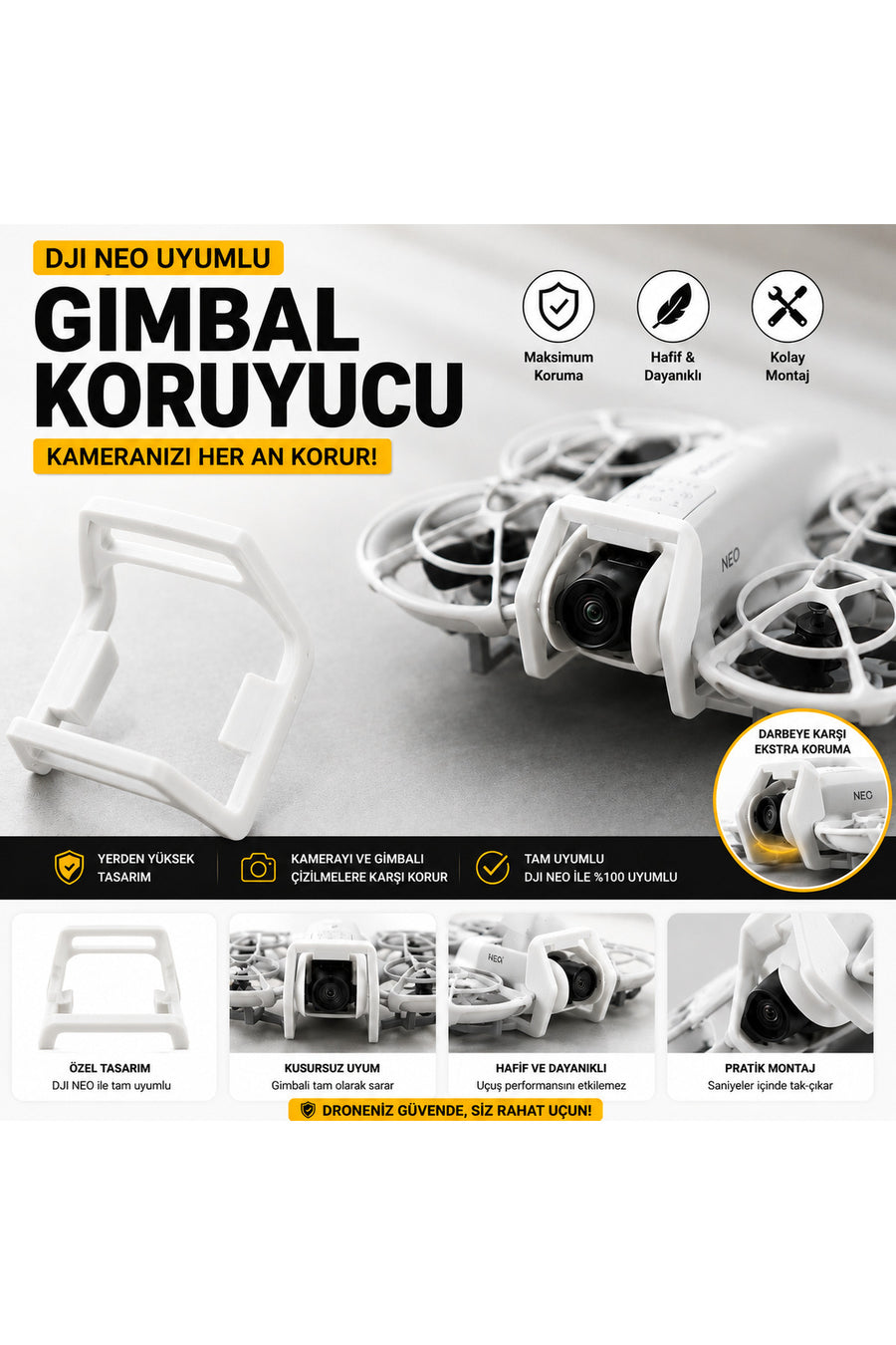 DJI Neo Kamera Koruyucu Gimbal Koruma Aparatı 3D Baskı Lens Koruyucu