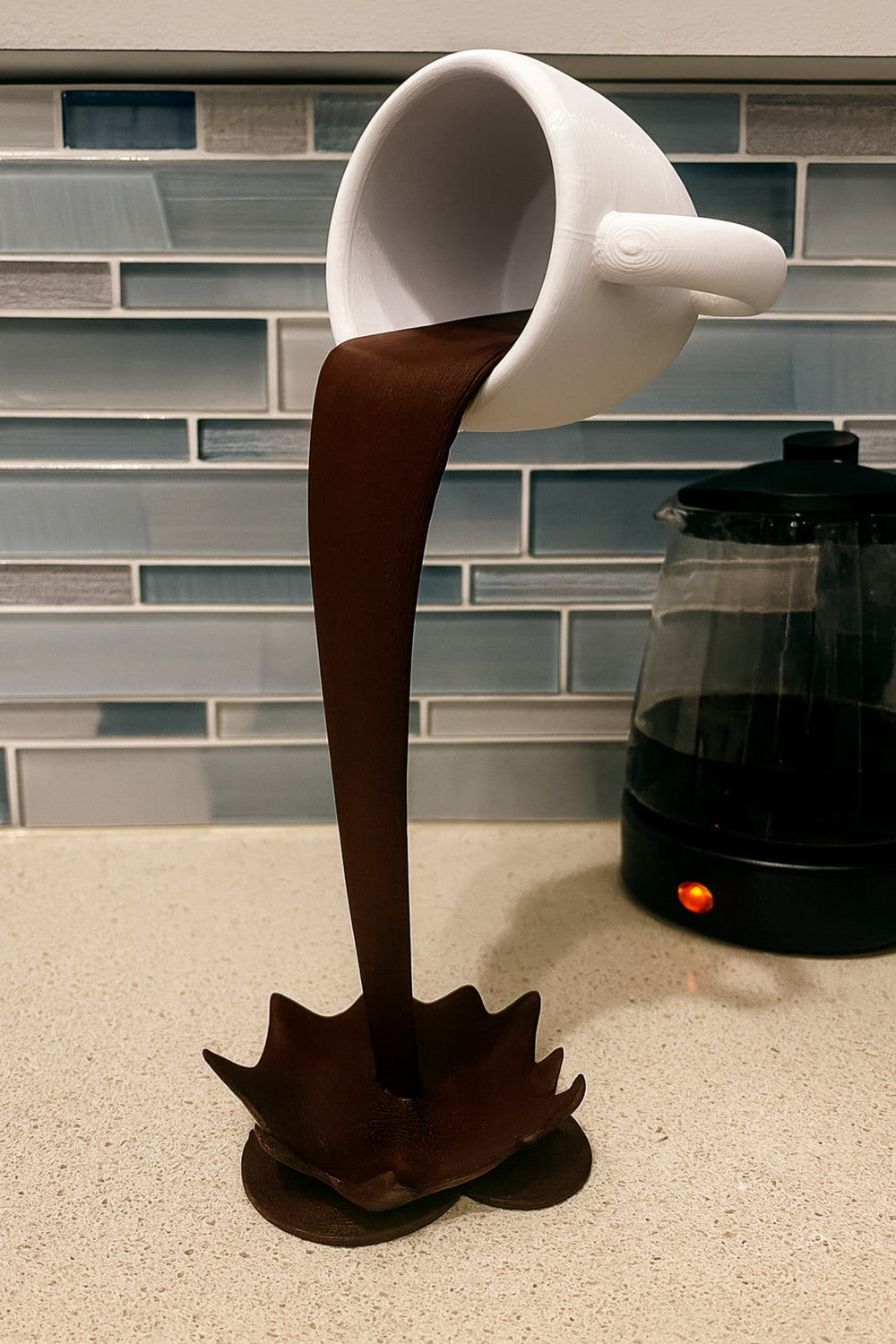 Dekoratif Dökülen Kahve Figürü - Kahve Köşesi - Coffee Corner 20cm