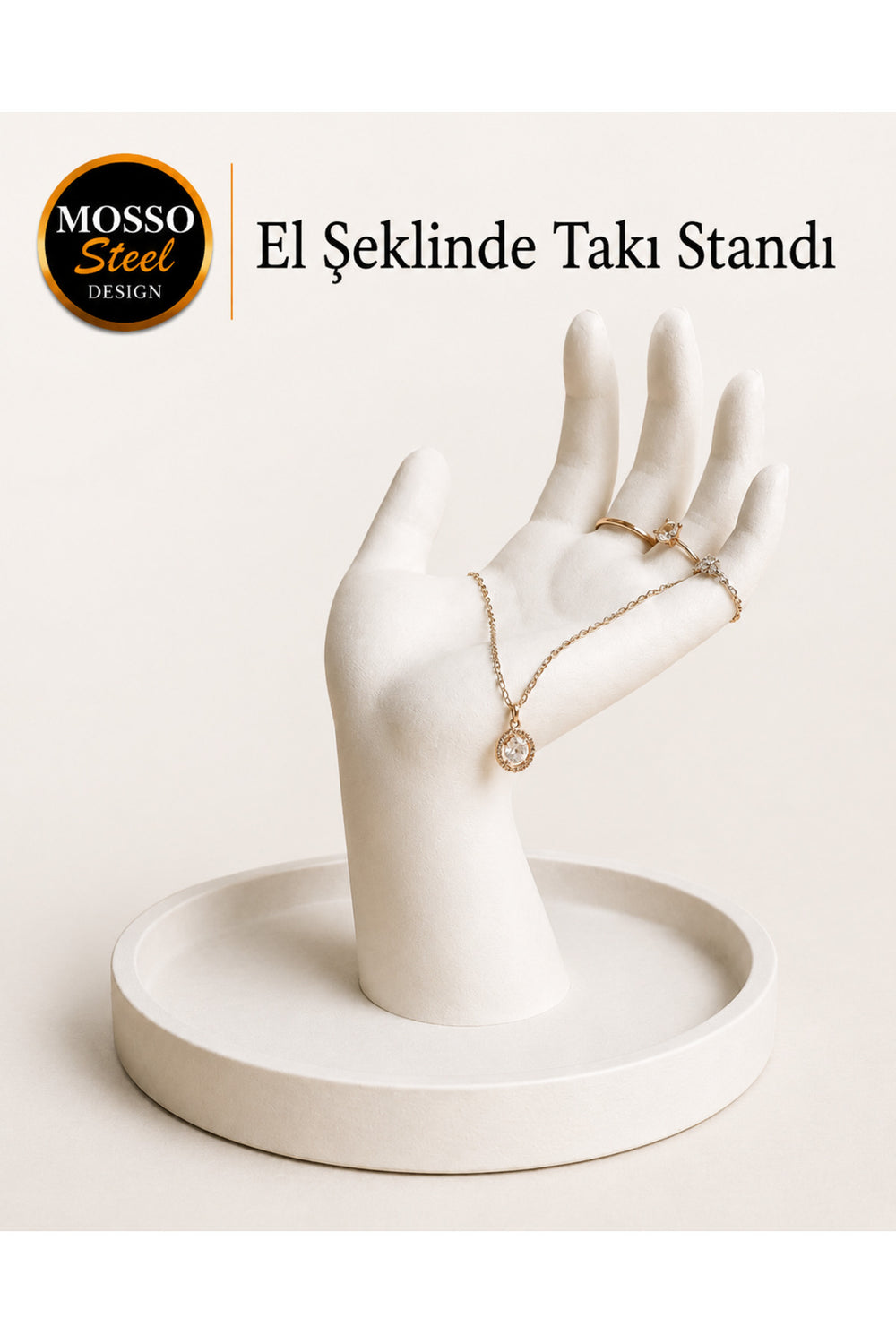 El Şeklinde Takı Standı Dekoratif Takılık & Takı Organizeri – - Renk Seçenekli Ürün