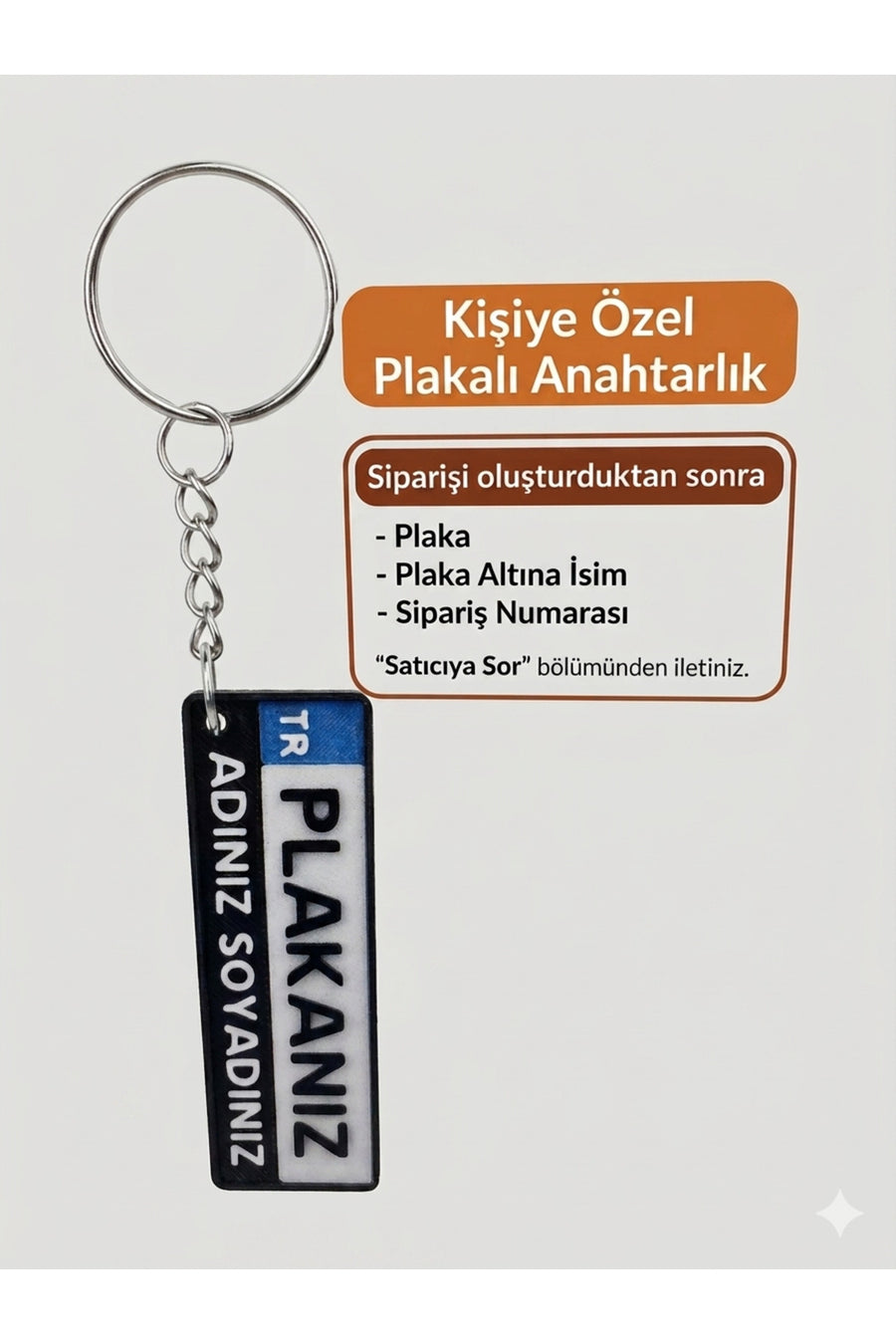 2 ADET KİŞİYE ÖZEL PLAKA ANAHTARLIK SETİ
