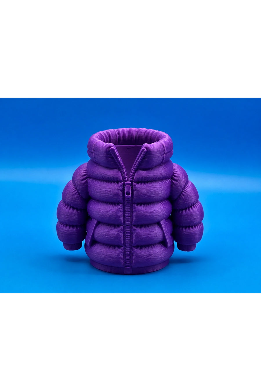 3D Baskı Şişme Mont Kalemlik - Masaüstü Organizer-Mor