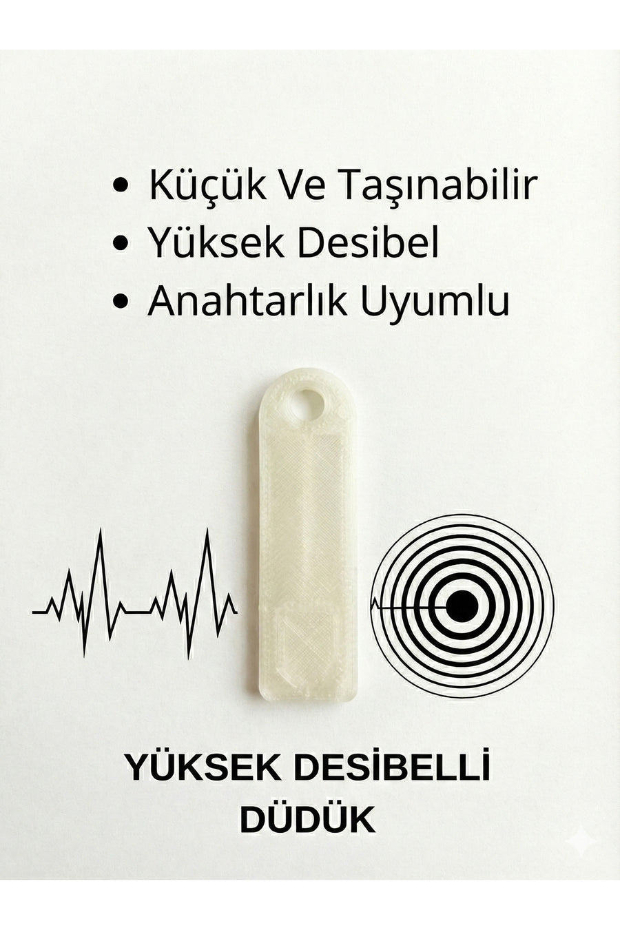 1 Adet Acil Durum Deprem Düdüğü Kompakt Yüksek Desibelli