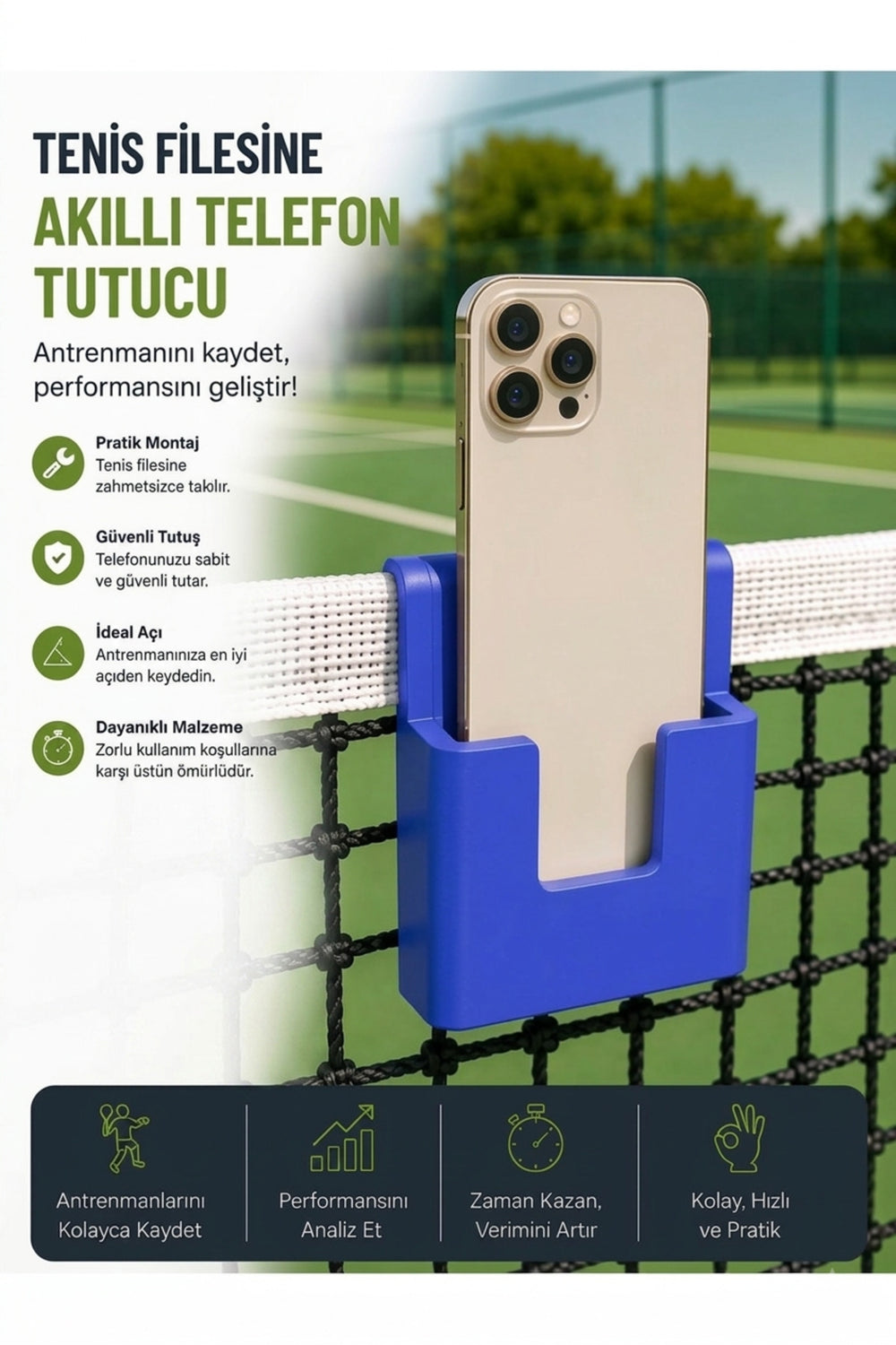 Tenis filesi telefon tutucu, Tenis antrenman aparatı