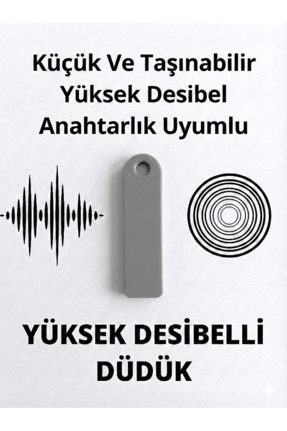 1 Adet Acil Durum Deprem Düdüğü Kompakt Yüksek Desibelli