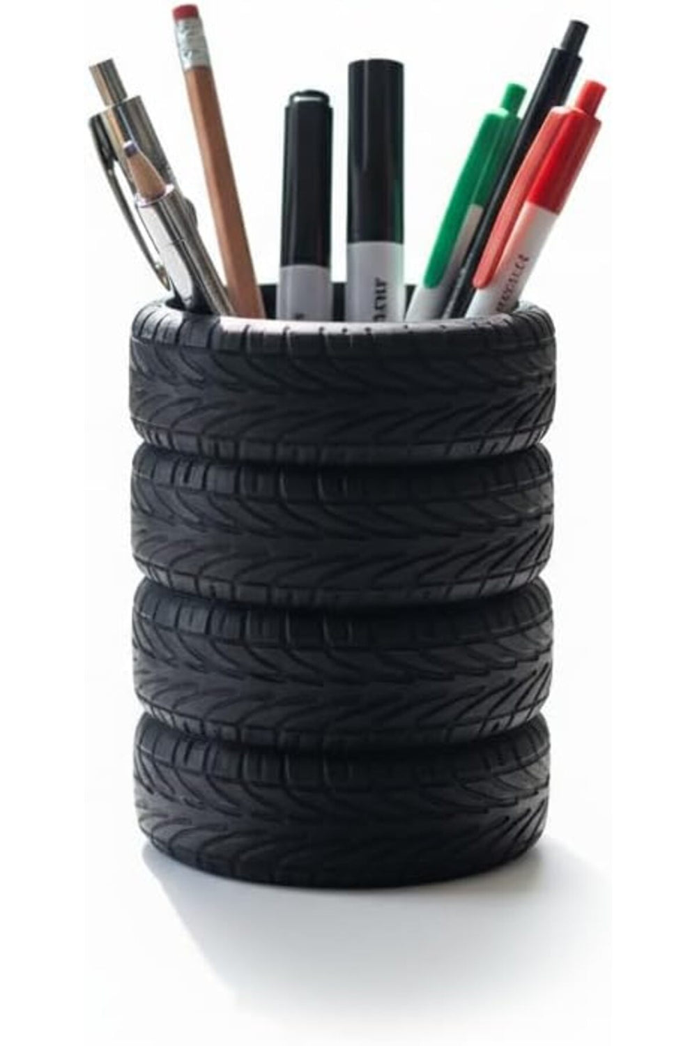 Lastik Kalem Tutucu, Kalemlik, Tire Pen Holder, Şık Masa Üstü Pratik Organizer revif 827927