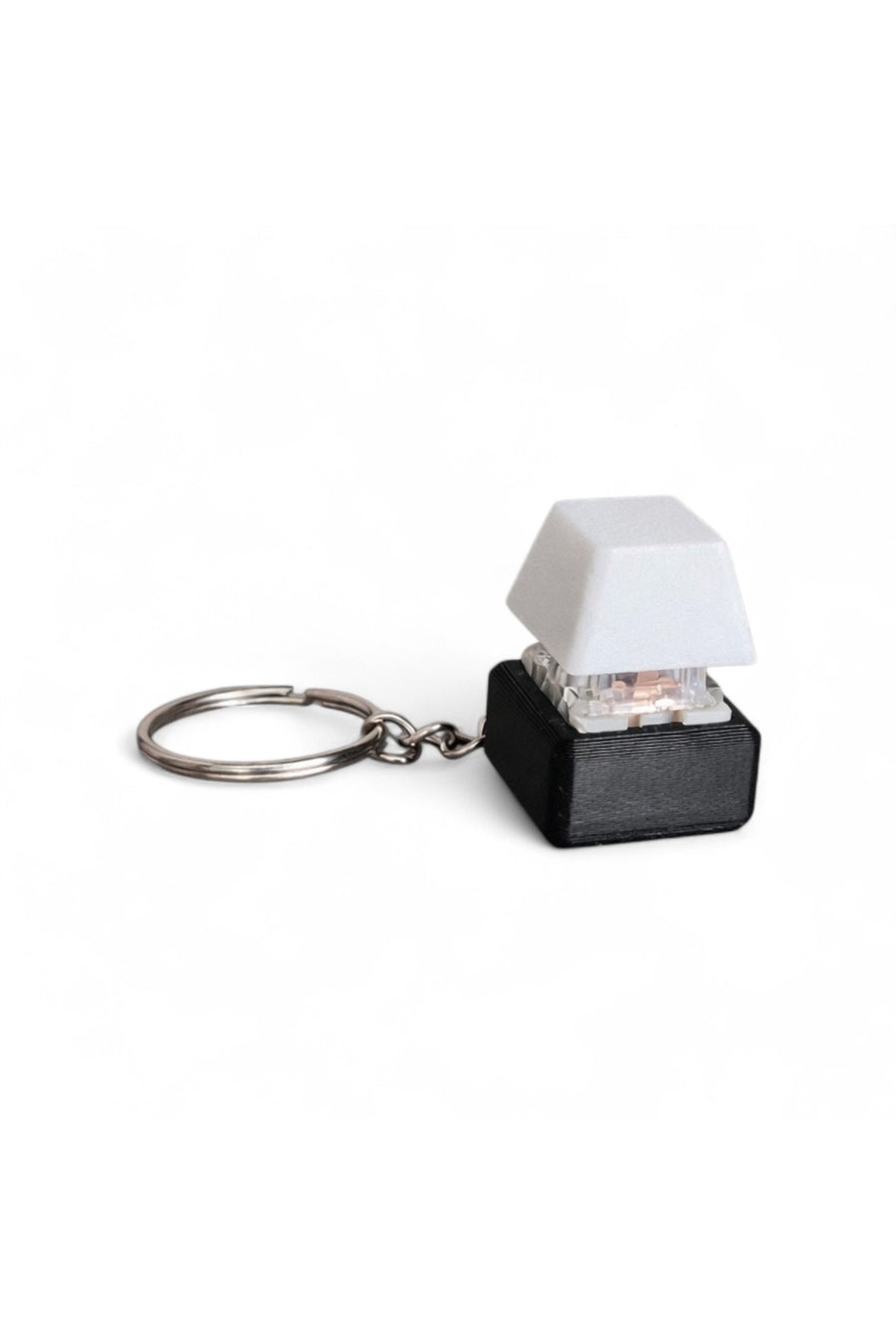 Keycap Tuş Anahtarlık - Blue Switch Anahtarlık - Stres Atıcı - Tuş Basma Hisli - Siyah Beyaz