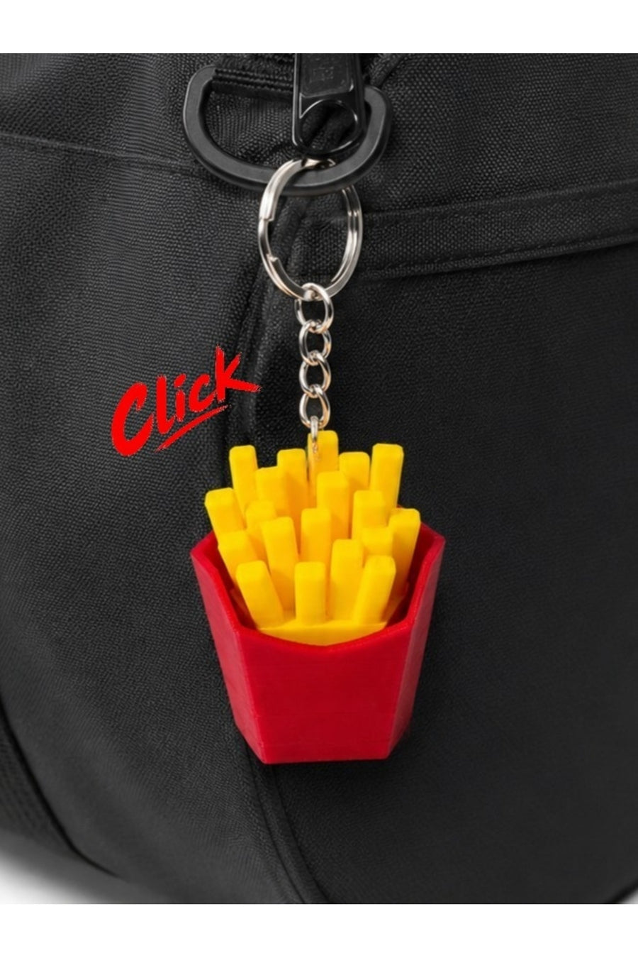 CLICKER ANAHTARLIK. KUTU PATATES MOTİFLİ