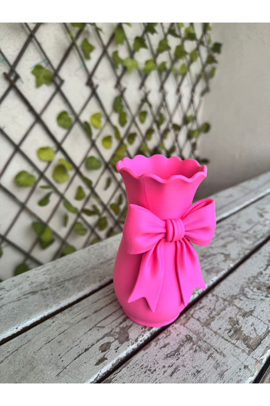 Pembe Fiyonklu Dekoratif Vazo