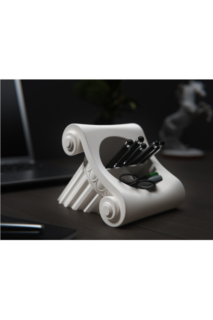 Yunan Roma Sütun Kalemlik Masa Organizer 17 x 12 cm 10 Cm Yükseklik 3D BASKI PLA PLASTİK