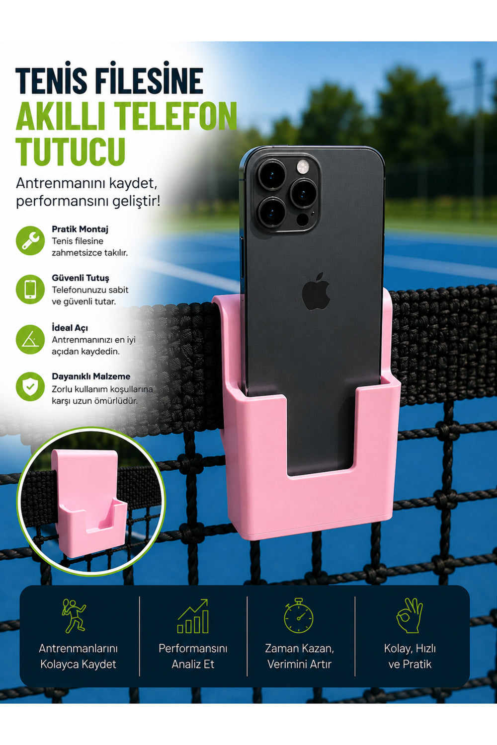 Tenis Filesi Telefon Tutucu