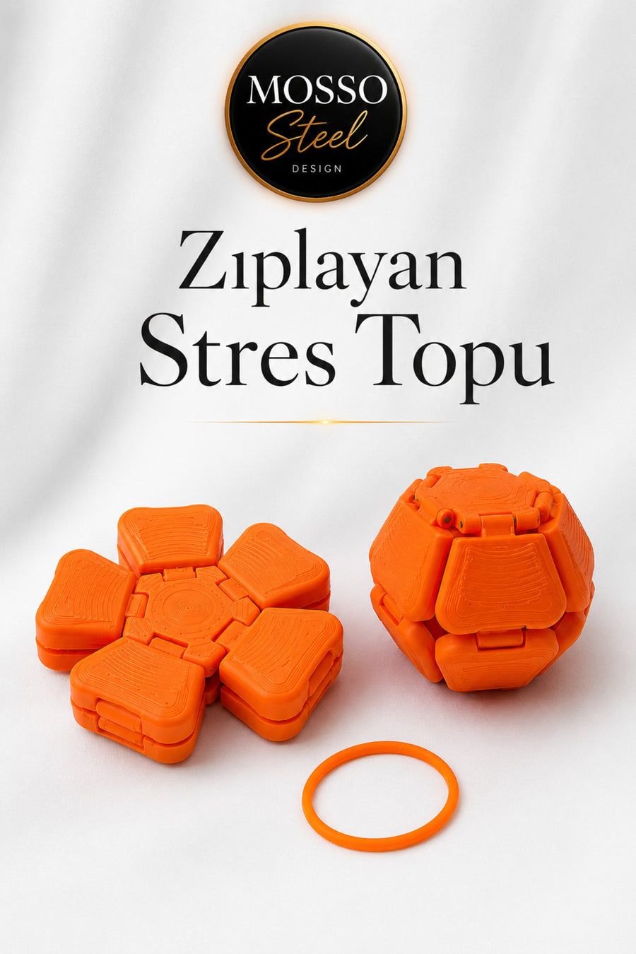 Zıplayan Stres Topu Clicker Stres Topu – Lastik Mekanizmalı 3D Baskı Mekanik Fidget Oyuncak - Hoplaç - Zıplaç