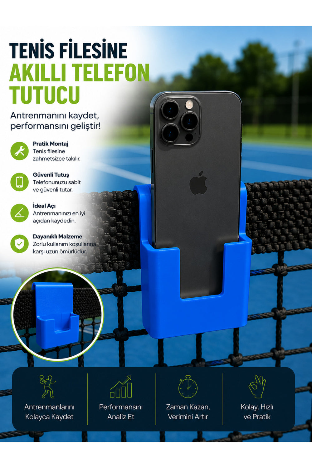 Tenis Filesi Telefon Tutucu