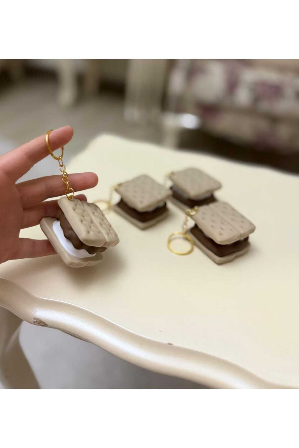 Bisküvi Figür 3D Clicker Anahtarlık, Hediyelik ,Çanta Süsü