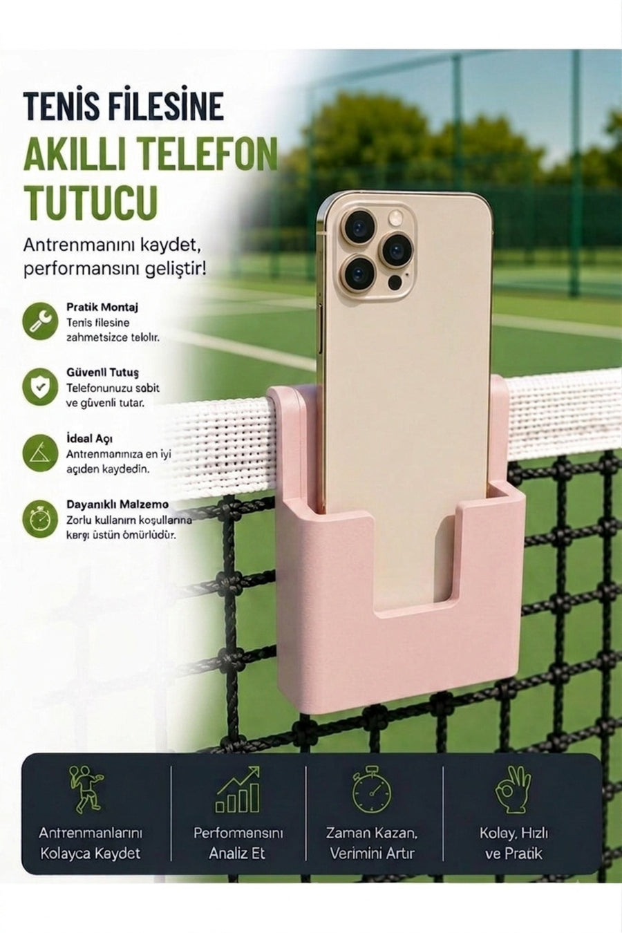 Tenis filesi telefon tutucu, Tenis antrenman aparatı