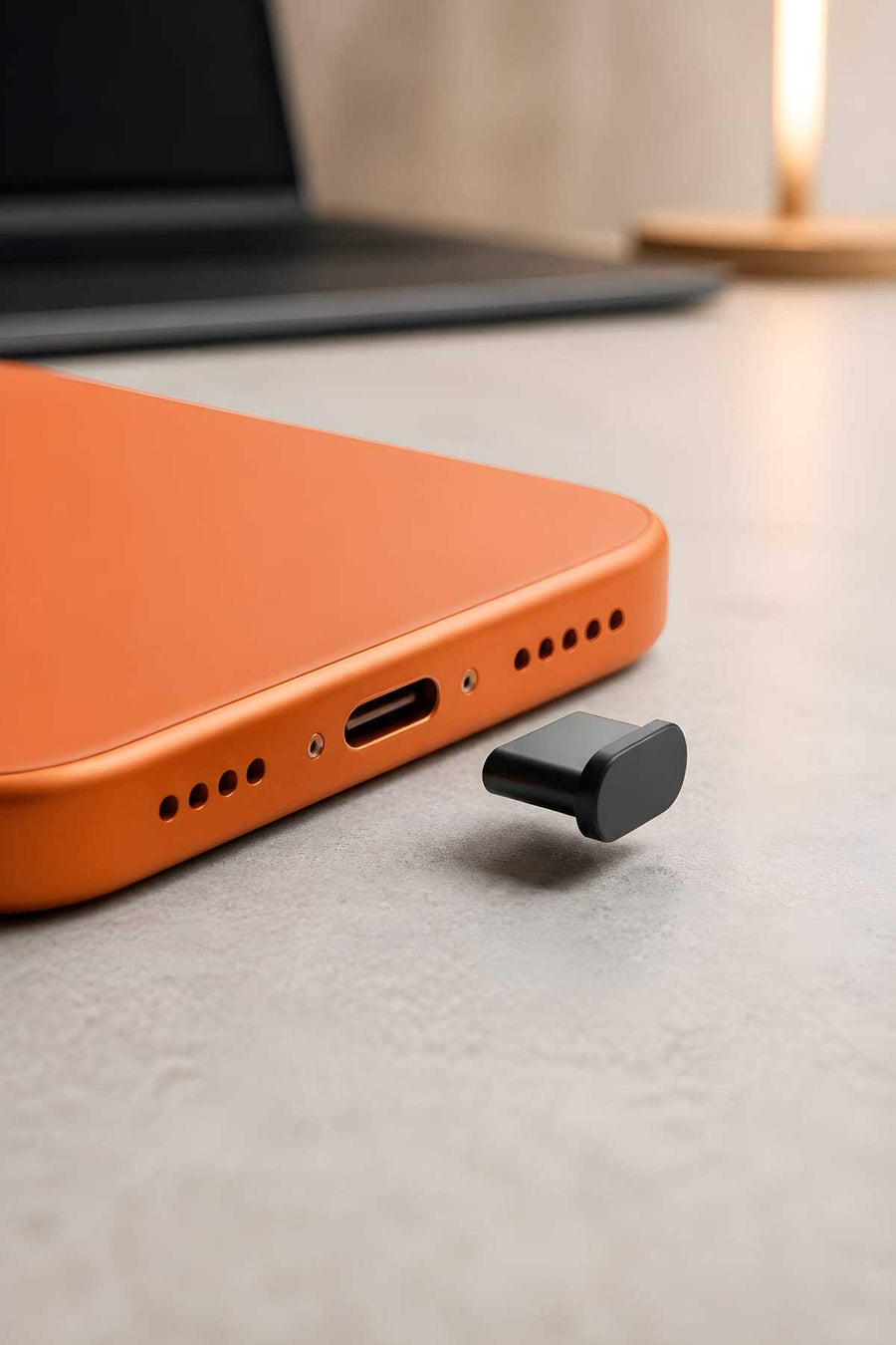 USB-C Toz Kapağı Plastik - Şarj Girişi Koruyucu Kapak Siyah - Tüm Type-C Telefonlar İçin