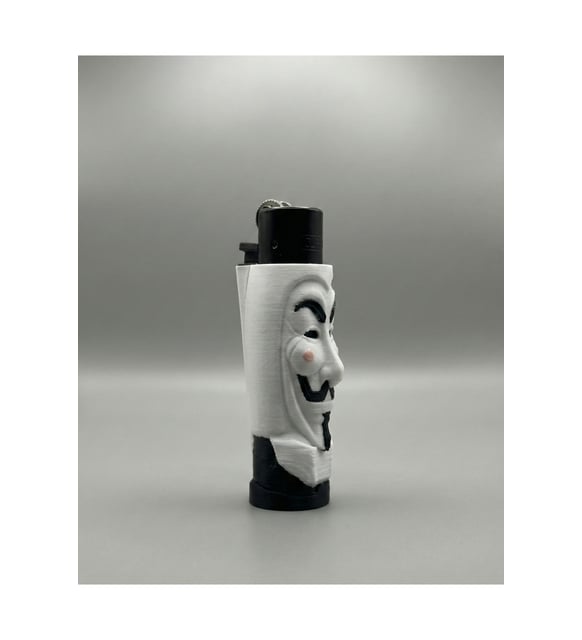 V For Vendetta Clipper Çakmak Kılıfı - Yan Görünüm
